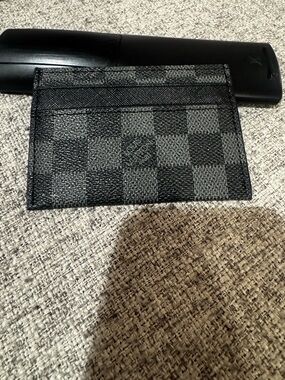 Black checkered Card Holder